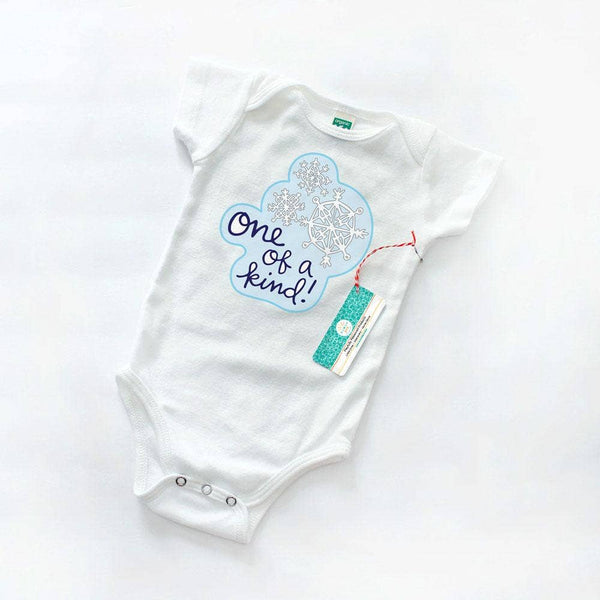 Sunny Day Designs Snowflakes Organic Cotton Bodysuit